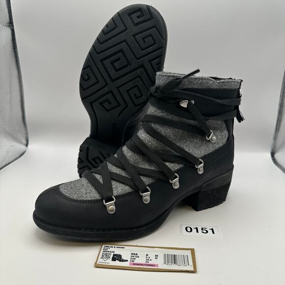 MERRELL Women's 8 Shiloh 2 Warm Pump boot J007720 Black/Gray Zip Up Feature - Picture 2 of 9